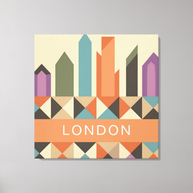 Moderne Abstrakt geometrische Formen von LONDON Leinwanddruck (Vorderseite)