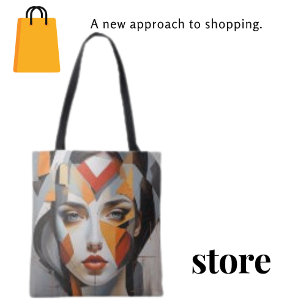 Moderne Abstrakt geometrische Pinseltasche
