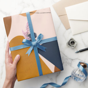 Moderne, Abstrakt gestrichene Formen Weihnachtsfei Geschenkpapier