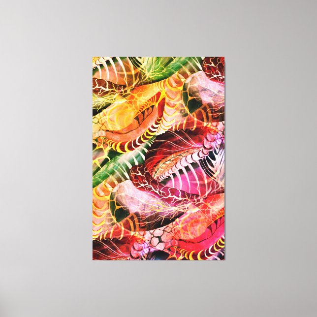 Moderne, Abstrakt mit geometrischen Formen Leinwanddruck (Vorderseite)