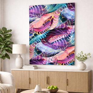 Moderne, Abstrakt mit geometrischen Formen Leinwanddruck