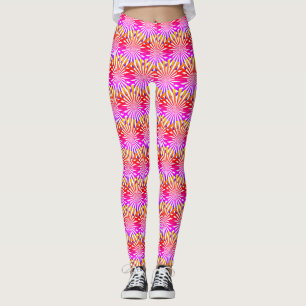 Moderne, Abstrakt rosafarbene Feuerwerkskörper Leggings