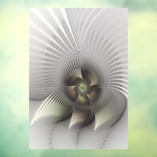 Moderne abstrakte 3D-Form Fraktal-Kunst Fensteraufkleber