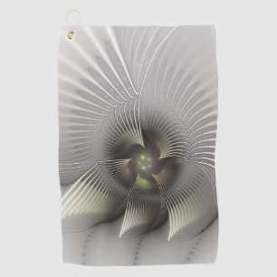 Moderne abstrakte 3D-Form Fraktal-Kunst Golfhandtuch