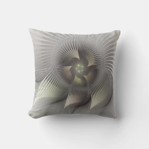Moderne abstrakte 3D-Form Fraktal-Kunst Kissen