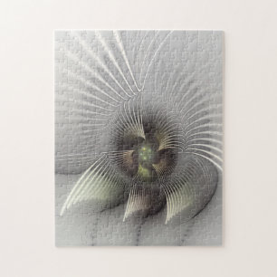 Moderne abstrakte 3D-Form Fraktal-Kunst Puzzle