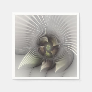Moderne abstrakte 3D-Form Fraktal-Kunst Serviette