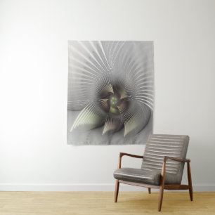 Moderne abstrakte 3D-Form Fraktal-Kunst Wandteppich