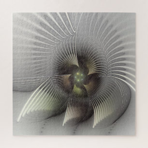Moderne abstrakte 3D-Form-Fraktalkunst Puzzle