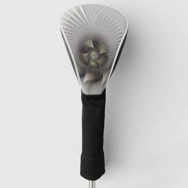 Moderne Abstrakte 3D Shape Fraktal Art Golf Headcover (Vorderseite)