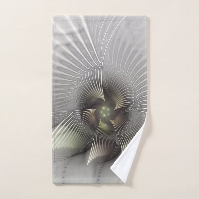 Moderne Abstrakte 3D Shape Fraktal Art Handtuch (Handtuch)