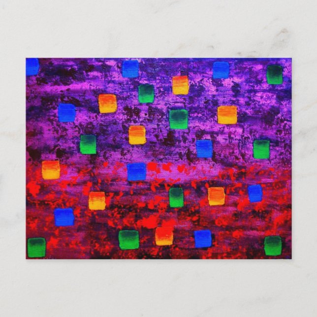 Moderne Abstrakte Acrylmalerei Postkarte (Vorderseite)