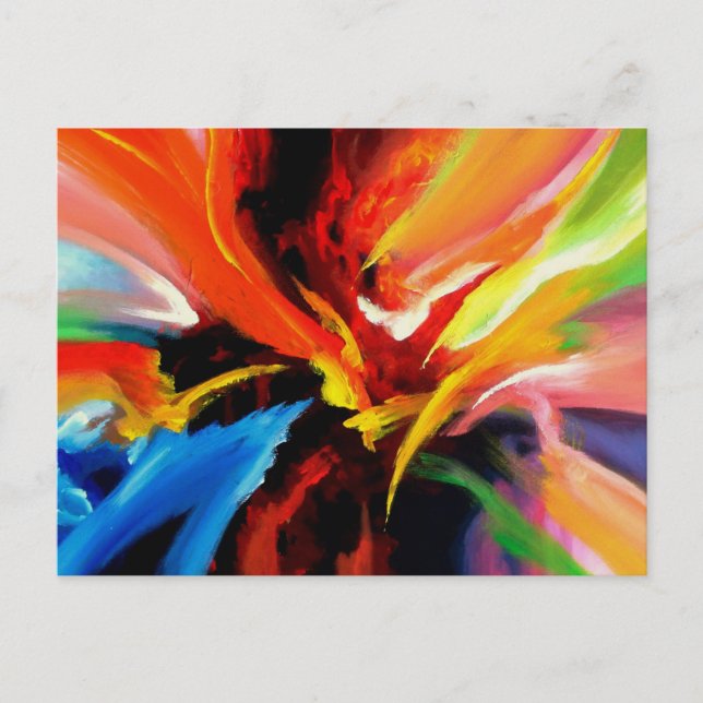 Moderne, Abstrakte Acrylmalvorlage Postkarte (Vorderseite)