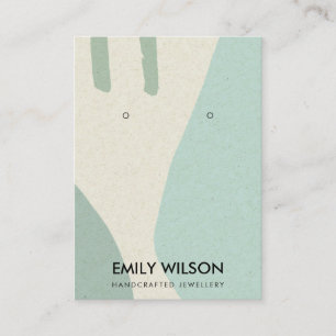 MODERNE ABSTRAKTE AQUA BLAU ART ERRING DISPLAY VISITENKARTE