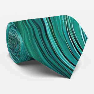 Moderne Abstrakte Aqua Swirl Neck Tie Krawatte