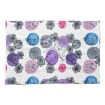 Moderne Abstrakte Aquarell Blumen Küchenhandtuch