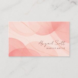 Moderne abstrakte Aquarell Chic Blush Visitenkarte