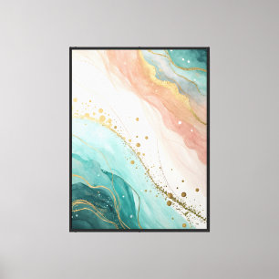 Moderne abstrakte Aquarell-Kunst Leinwanddruck