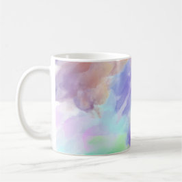 Moderne abstrakte Aquarellwolken Farbige Pastellfa Kaffeetasse