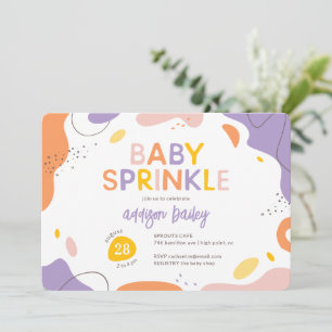 Moderne Abstrakte Babydusche Einladung