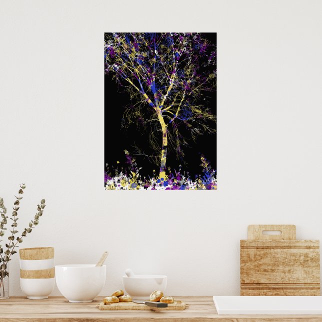Moderne abstrakte Baum Poster (Küche)
