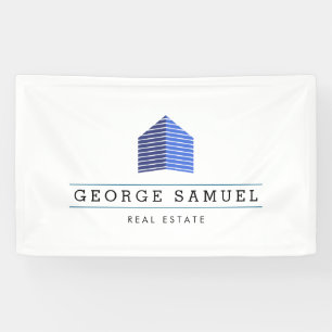 Moderne abstrakte benutzerdefinierte Haus-Logo Rea Banner