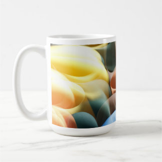 Moderne abstrakte Bierstein mit leuchtenden Kurven Kaffeetasse