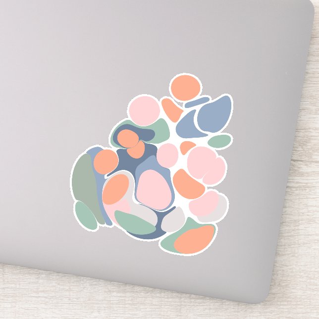 Moderne Abstrakte Bio Formen Kunst, Dichtung und M Aufkleber (Detail)