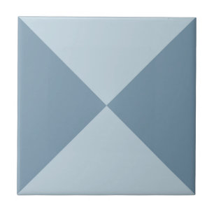 Moderne abstrakte blaue geometrische Dreiecksstruk Fliese