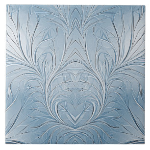 Moderne Abstrakte blaue Keramik Tile Fliese