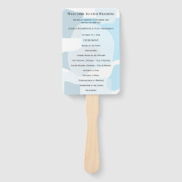 Moderne Abstrakte blaue Minimalistische Kunsthochz Fächer