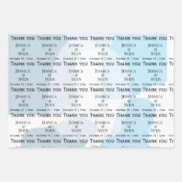 Moderne Abstrakte blaue Minimalistische Kunsthochz Geschenkpapier Set