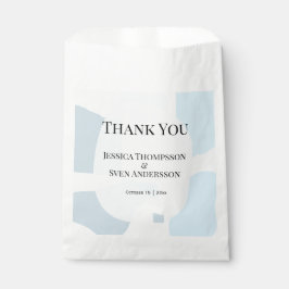 Moderne Abstrakte blaue Minimalistische Kunsthochz Geschenktütchen