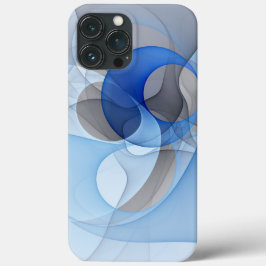 Moderne Abstrakte blaugraue Fraktal Grafik Case-Mate iPhone Hülle