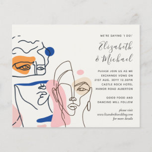 Moderne Abstrakte Blue Coral Wedings