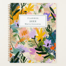 Moderne Abstrakte Blume Custom 2025 Weekly Planner Planer