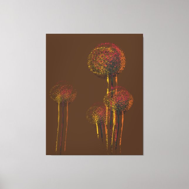 Moderne Abstrakte Blume im Herbst Leinwanddruck (Vorderseite)
