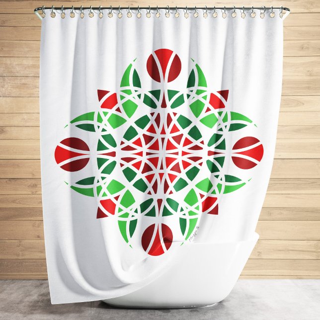 Moderne Abstrakte Blumen Duschvorhang (Modern Abstract Floral Shower Curtain)
