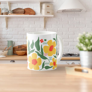 Moderne abstrakte Blumen Lehrergeschenk Inspiriere Kaffeetasse