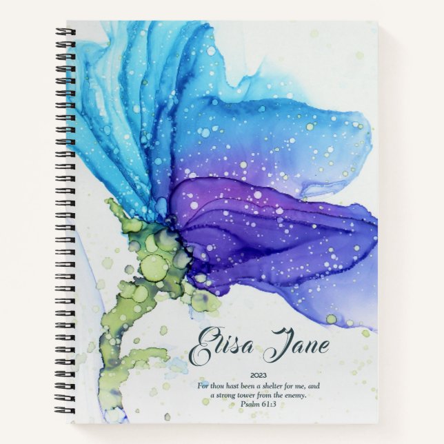 Moderne Abstrakte Blumen Notizbuch (Vorderseite)