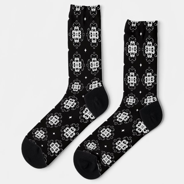moderne abstrakte Blumen Socken (Linkes Detail)