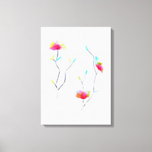 Moderne Abstrakte Blumenart Blume Aquarell Leinwanddruck