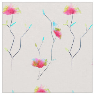 Moderne Abstrakte Blumenart Blume Aquarell Stoff