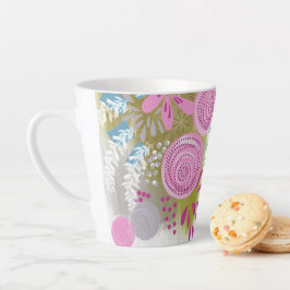Moderne abstrakte Blumendarstellung Milchtasse