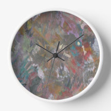 Moderne Abstrakte "Blumengarten" Wall Clock