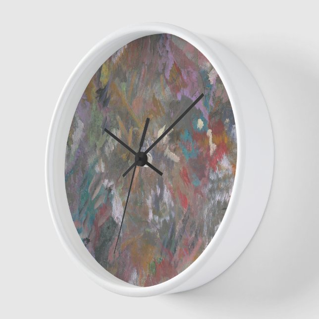 Moderne Abstrakte "Blumengarten" Wall Clock Uhr (Winkel)