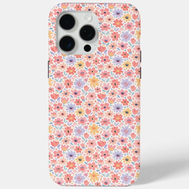 Moderne abstrakte Blumengestaltung Case-Mate iPhone Hülle (Rückseite)