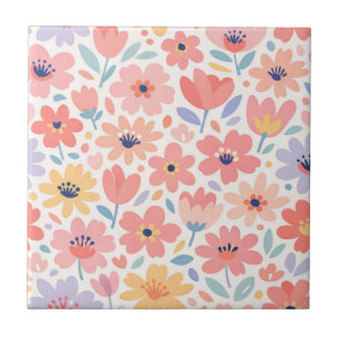 Moderne abstrakte Blumengestaltung Fliese