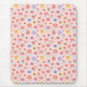 Moderne abstrakte Blumengestaltung Mousepad