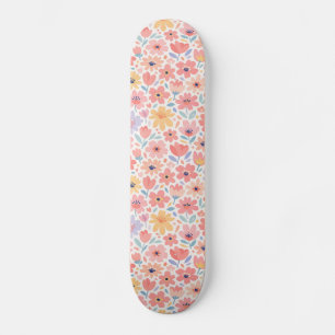 Moderne abstrakte Blumengestaltung Skateboard